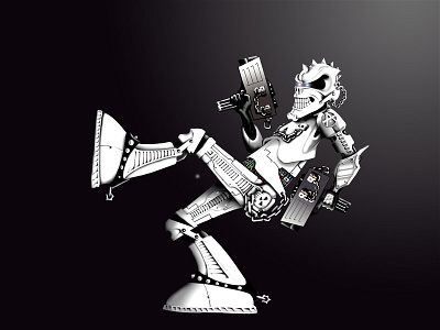 Anarcho Bot grey robot white