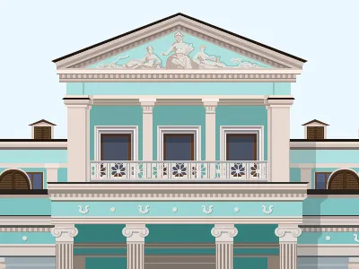 A.M.Morozov building flat home illustration palace