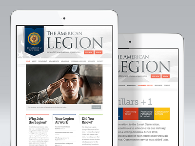 American Legion Redesign blog clean gray interface layout ui user experience ux web website