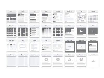 Web Flowchart Tiles diagram map mockup planning presentation ui web website wireframe