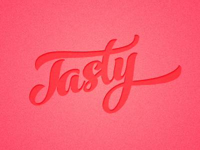 Tasty dribbble pink script tasty typo typography