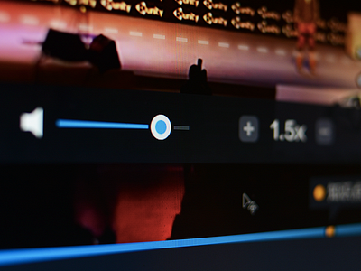 Volume Control bar blue design mooc player progress volume web