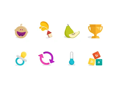 Baby Icons baby bottle bpa free freezing happy icons pacifier pears reusable safety trophy