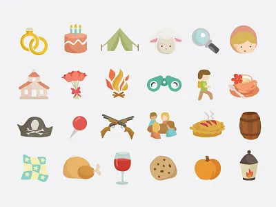 Pioneer App Icons flat icon illustration vector