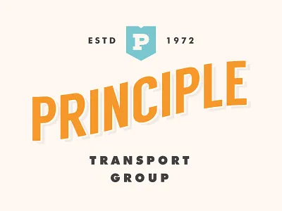 Principle Logo Concept bold branding colorful concept light logo trendy typography vintage