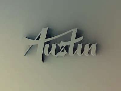Austin - 3D 3d austin c4d custom font hand lettering type typography
