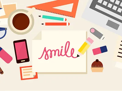 TV Channel - ID #1 SC1 flat illustration smile tools tv vector