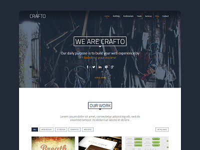 Crafto bootstrap one page parallax