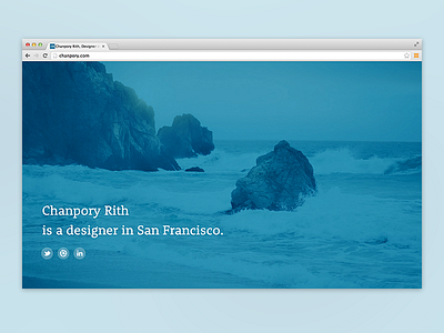 "Splash" Page for Chanpory.com blue chrome landing page landing pageweb chrome splash temporary web