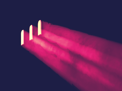 Volumetric Drive-by abstract gif isometric lighting loop volumetric