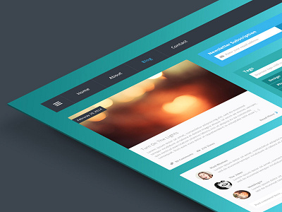 Blog Ui Kit blog photoshop ui web design widgets