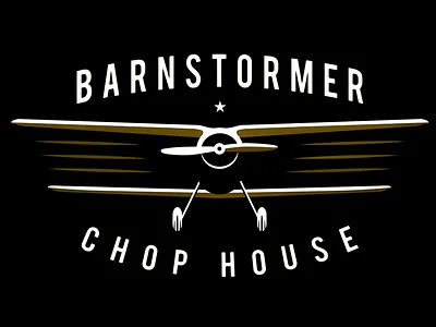 Barnstormer Identity bar barnstormer grill plane restaurant retro vintage