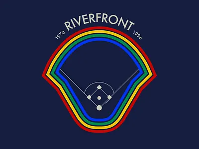 Riverfront Throwback T-Shirt baseball cincinnati retro riverfront stadium vintage