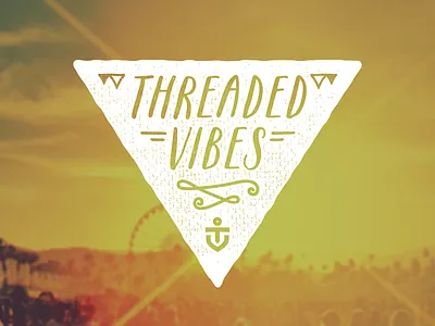 Threaded Vibes branding festival identity logo monogram