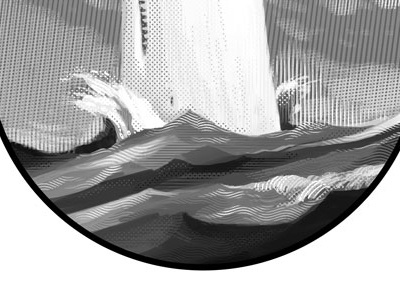 Leviathan digital etching illustration