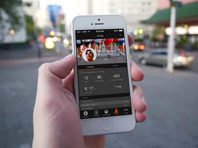 Strava iOS App Profile Screen app cycling design ios profile running strava ui