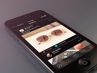 Social App(Made in .Sketch) comment explore feedview heart home ios iphone5 myfeed photos social