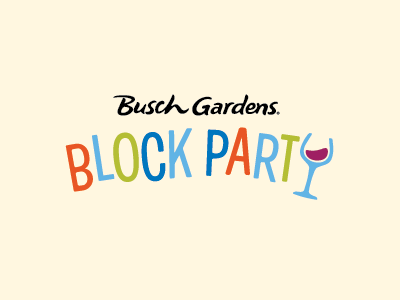Block Party Nights at Busch Gardens event fun id logo loose theme park wine
