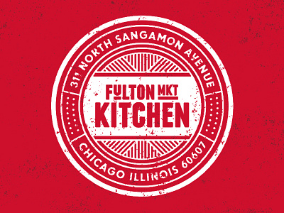 Fulton Market Kitchen seal branding chicago identity logo mark restaurant seal