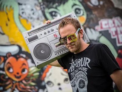 Beck's becks boombox promo rad retro