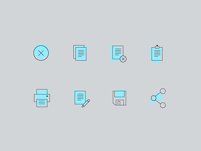 Color Block Icon app block icons line retro set stroke ui web