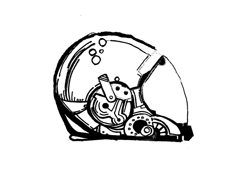 Interstellar Poster Excerpt #1 galactic gif helmet illustration items linework preview process space wip