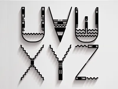 Typeface // Letters // Bold black and white creative design graphic graphic art graphic design lettering new shapes type typeface typography