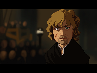 Tyrion On Trial art brown character dark digital painting fan art fantasy game of thrones illustration illustrator photoshop tv