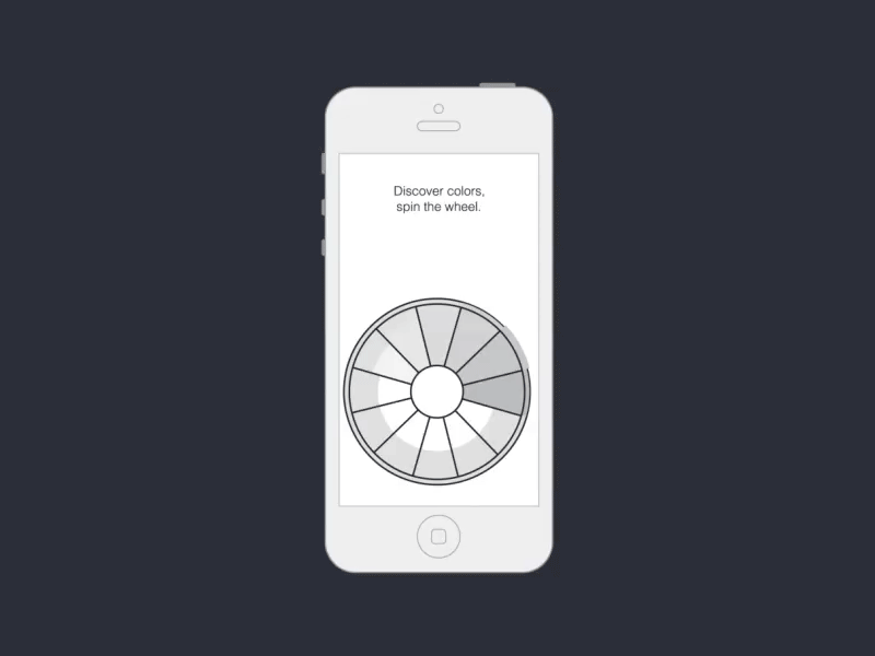 Color Pin Wheel - GIF animation app color design gif pin wheel wireframe