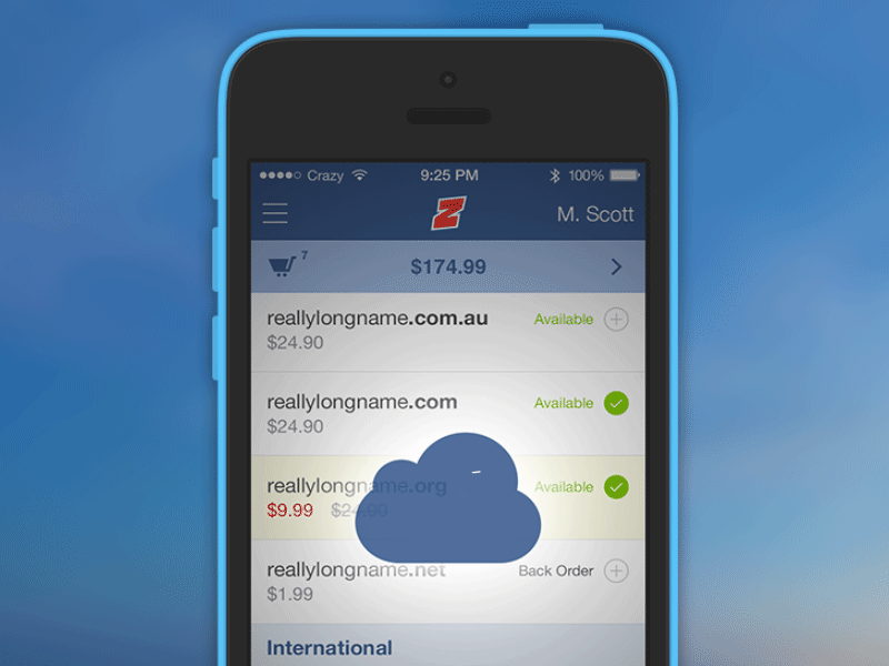 Loading animation blue cloud crazydomains ios iphone loading z