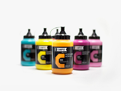 Pack Campus artist brand identity packaging paint