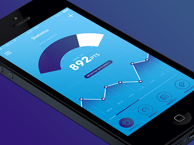 Statistics Screen app clean graph ios iphone mobile screen statistics