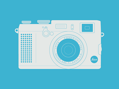 Camera illustration blue camera flat illustration