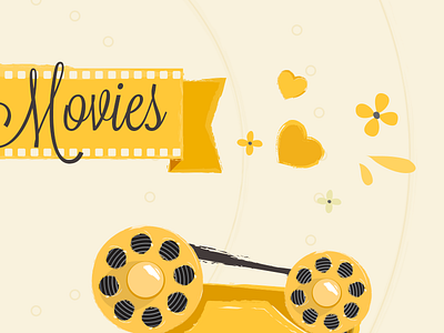 Sweet Movies Header cinema handwriting heart movies retro