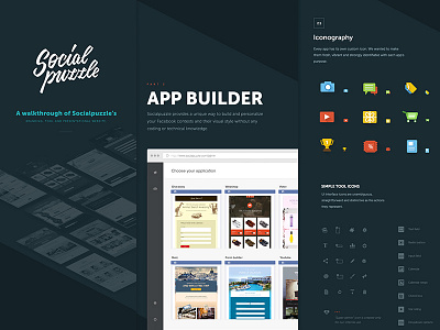 Socialpuzzle - case study clean flat landing layout minimal page simple ui web web design website