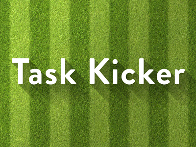 Task Kicker Splashscreen app brandon design football grass green logo soccer stripes todo