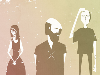 Gen X Midlife Crisis 90s editorial grunge illustration people
