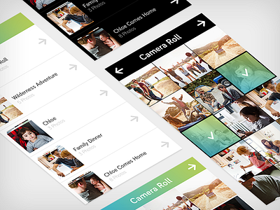 Photo Selector albums camera ios photo roll selector ui ux