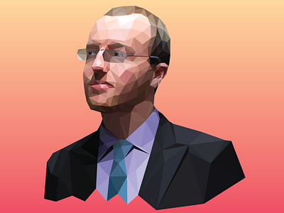 Low Poly Self Portrait illustrator low poly portrait