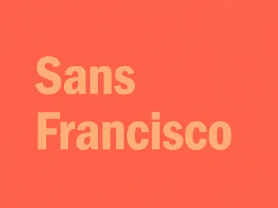 Sans Francisco font franklin gothic san francisco sans type