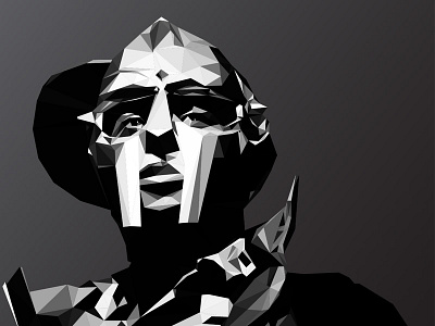 MF DOOM doom illustrator low poly mf doom poly stylized vector