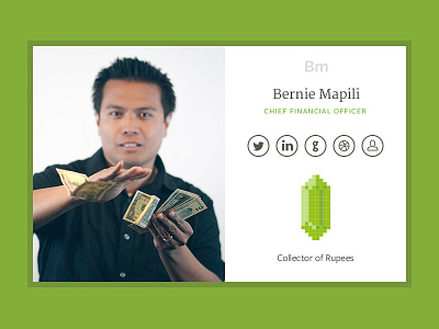 Staff Card bio card staff team