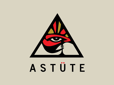 ASTÜTE brand egyptian eye of horus identity logo mark triangle