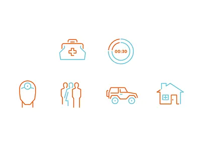 Med App Icons allan car doctor doctor bag edgar home house icon jeep queue timer