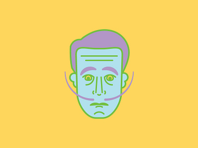 Dali dali face illustration illustrator mustache salvador