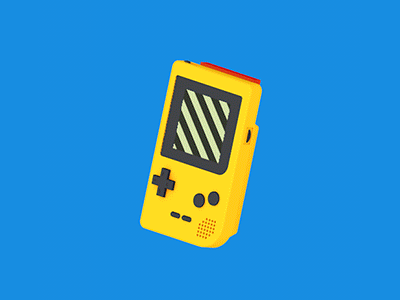 GameBoy Spinner cinema4d gameboy gif nintendo pokemon