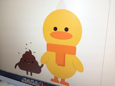 Herby Gunther character duck illustration poo