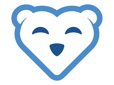 Polar Bear animal arctic bear blue heal logo polar