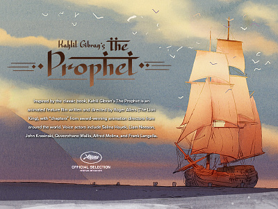 Kahlil Gibran's The Prophet Move site header animated book cannes movie poetry prophet website