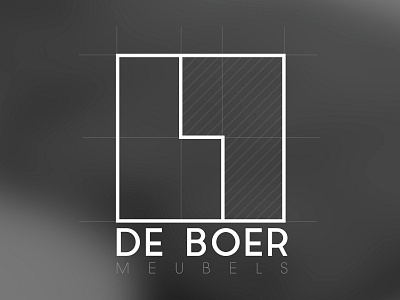 Logo de Boer Meubels architecture black branding clean furniture lines logo minimal sketch white